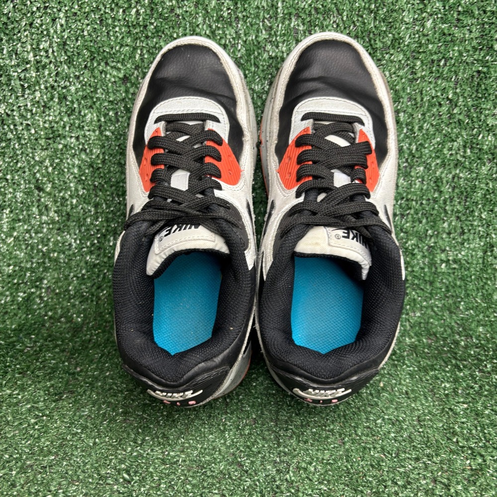 Nike Air Max 90 Speckled Midsole Sporty Sneakers Turf Orange Aquamarine Boys 5Y - Picture 5 of 9